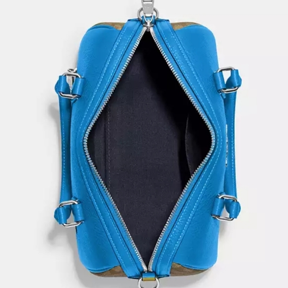 Coach-Rowan Satchel (Monogram/Racer Blue) Crossbody & Coach Dust Bag - Picture 6 of 7